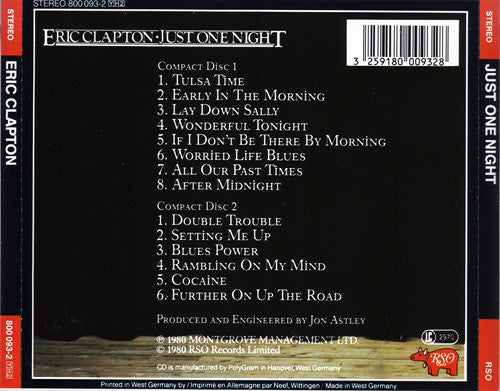 Eric Clapton : Just One Night (2xCD, Album, RE)