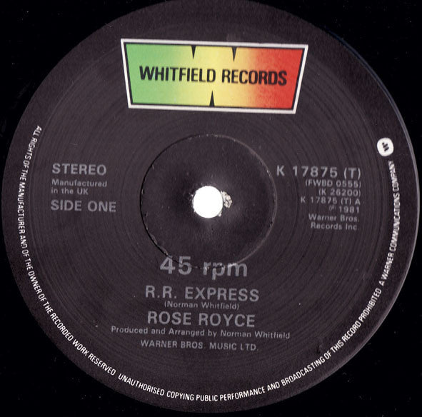 Rose Royce : R.R. Express (12", Single)