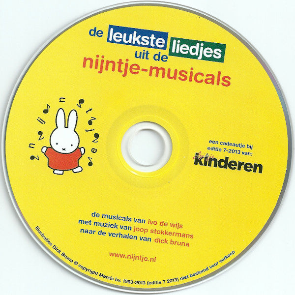 Various : De Leukste Liedjes Uit De Nijntje-Musicals (CD, Comp, Promo)