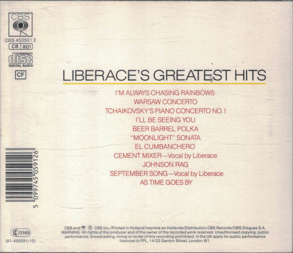 Liberace : Liberace's Greatest Hits (CD, Comp)