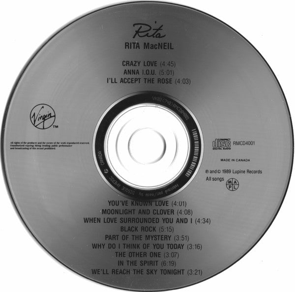 Rita MacNeil : Flying On Your Own (CD, Album, RE)