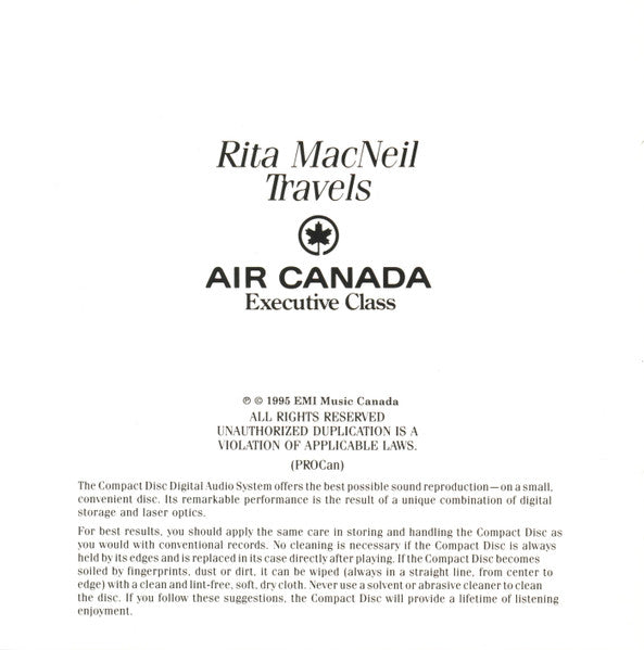 Rita MacNeil : Flying On Your Own (CD, Album, RE)