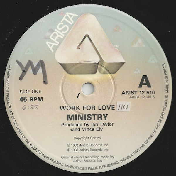 Ministry : Work For Love (12", Single)