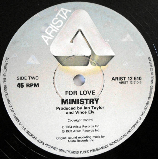 Ministry : Work For Love (12", Single)