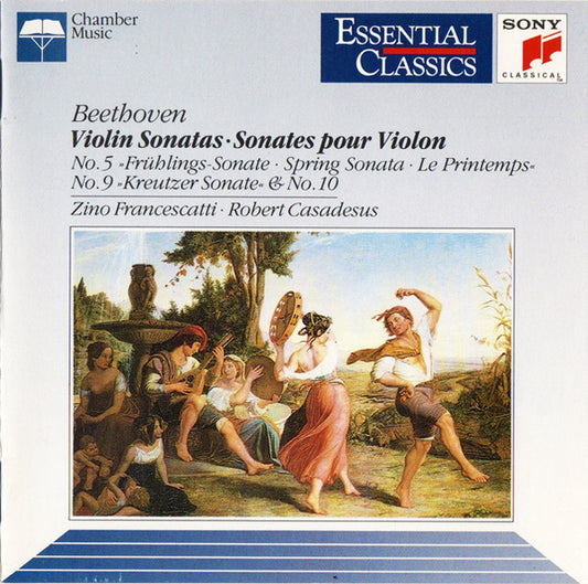 Ludwig Van Beethoven - Zino Francescatti, Robert Casadesus : Violin Sonatas No. 5 "Spring" - No. 9 "Kreutzer" - No. 10 (CD, Comp, RM)