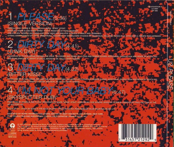 U2 : Please (CD, Single, Dig)