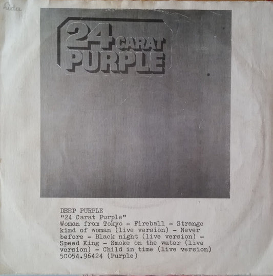 Deep Purple : Child In Time (7", Maxi)