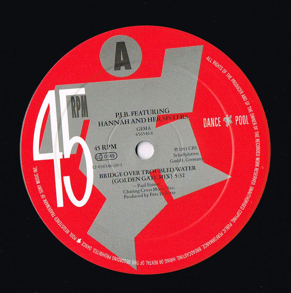 Pete Bellotte Featuring Hannah & Her Sisters : Bridge Over Troubled Water (12", Maxi)