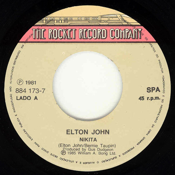 Elton John : Nikita (7", Single)