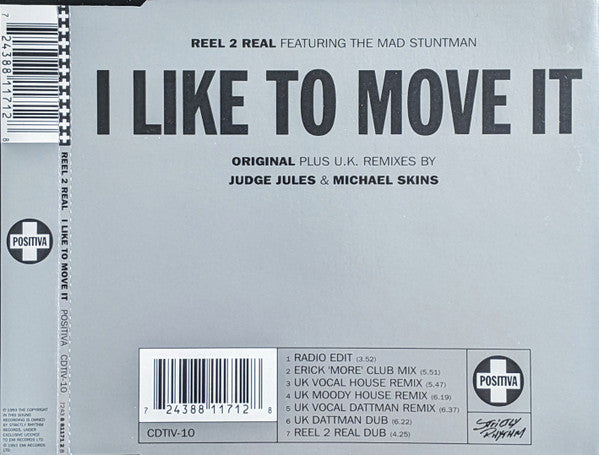 Reel 2 Real Featuring The Mad Stuntman : I Like To Move It (CD, Single)