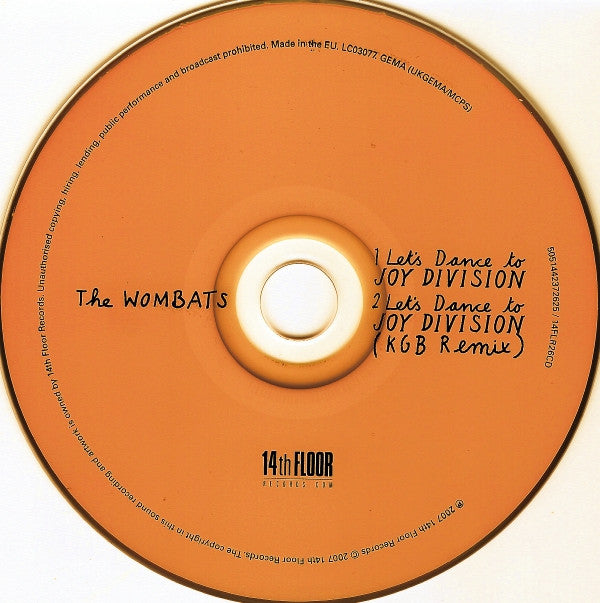 The Wombats : Let's Dance To Joy Division (CD, Single)