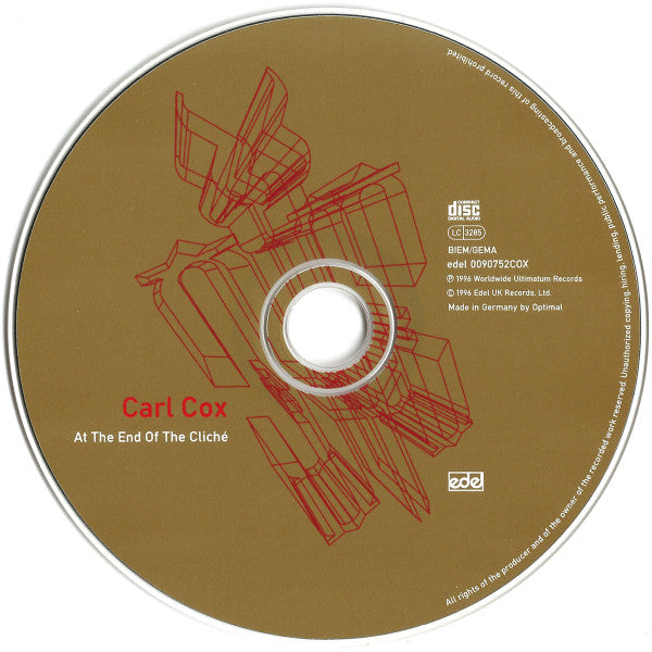 Carl Cox : At The End Of The Cliché (CD, Album, Whi)
