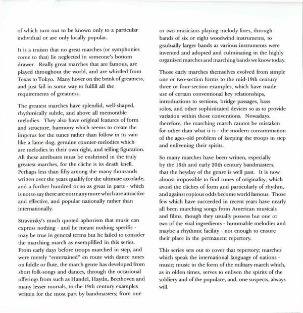 Various : The Great Marches, Volume One (CD, Album)