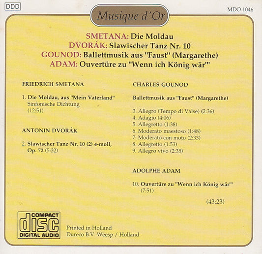 Bedřich Smetana, Antonín Dvořák, Charles Gounod, Adolphe C. Adam, London Symphony Orchestra (2), Alfred Scholz : Die Moldau - Slawischer Tanz Nr. 10 - Ballettmusik Aus "Faust" (Margarethe) - Ouvertüre Zu "Wenn Ich König Wär" (CD, Comp)
