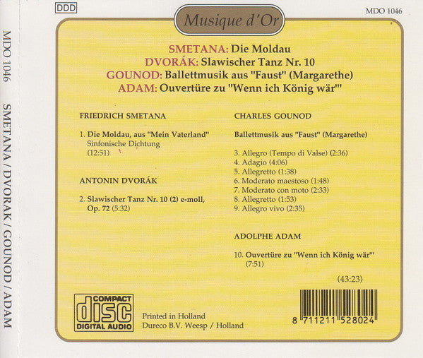 Bedřich Smetana, Antonín Dvořák, Charles Gounod, Adolphe C. Adam, London Symphony Orchestra (2), Alfred Scholz : Die Moldau - Slawischer Tanz Nr. 10 - Ballettmusik Aus "Faust" (Margarethe) - Ouvertüre Zu "Wenn Ich König Wär" (CD, Comp)