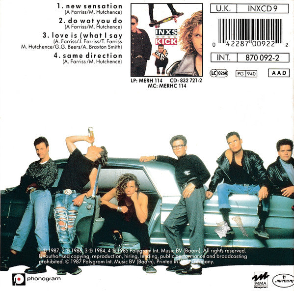 INXS : New Sensation (CD, Single, Car)
