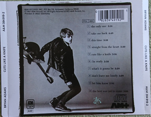 Bryan Adams : Cuts Like A Knife (CD, Album, RE, Sil)