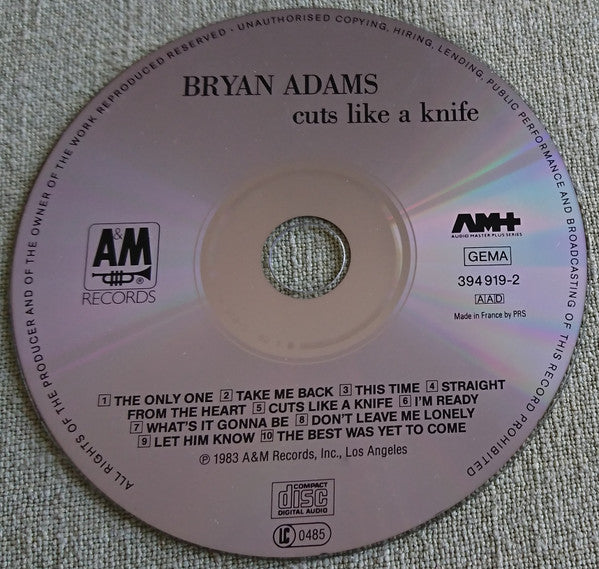 Bryan Adams : Cuts Like A Knife (CD, Album, RE, Sil)