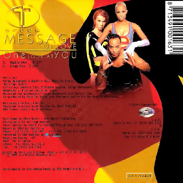 T-Spoon : Message Of Love (CD, Single, Car)