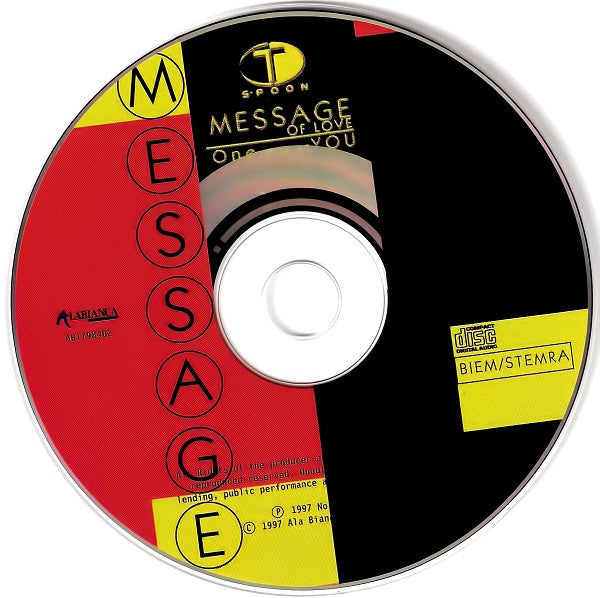 T-Spoon : Message Of Love (CD, Single, Car)