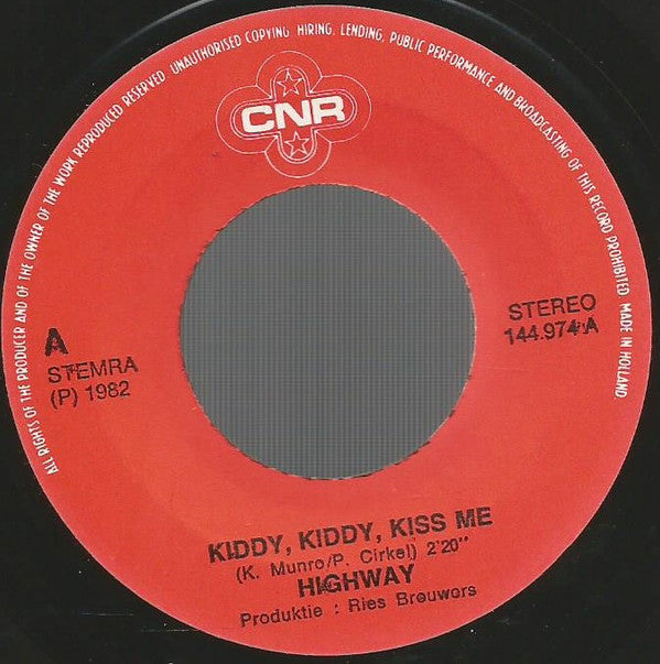 Highway (3) : Kiddy Kiddy, Kiss Me / Mijn Prinses (7", Single)