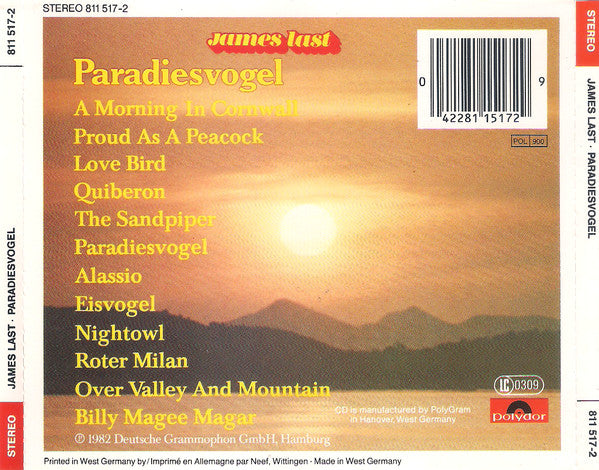 James Last : Paradiesvogel (CD, Album, RE)