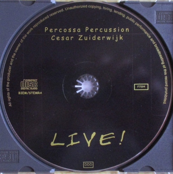 Percossa / Cesar Zuiderwijk : Live ! Pieces From 'Alle Gekheid Met Een Stokje' (CD, Album)