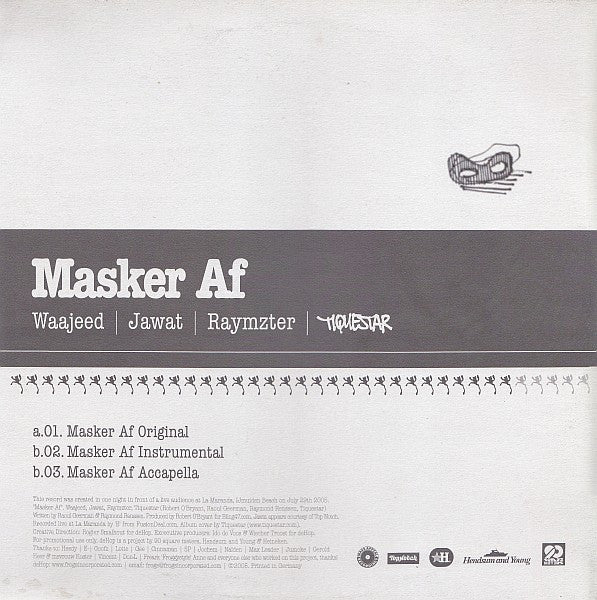 Waajeed, Raymzter & Jawat : Masker Af (12", Promo)