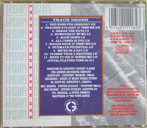 Gregory Isaacs : Red Rose For Gregory (CD, Album)