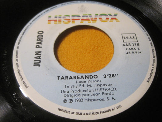 Juan Pardo : Ahora Que No Estas (7", Single)