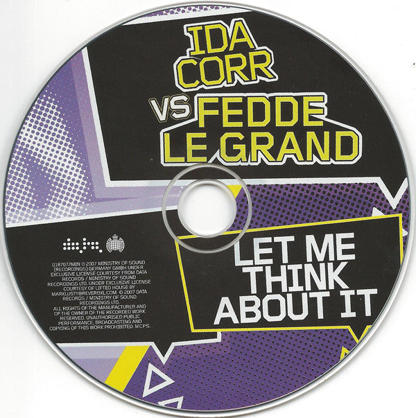 Ida Corr Vs Fedde Le Grand : Let Me Think About It (CD, Maxi, Enh)