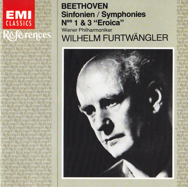 Ludwig van Beethoven - Wiener Philharmoniker, Wilhelm Furtwängler : Sinfonien / Symphonies No. 1 & 3 "Eroica" (CD, Comp, Mono, RM)