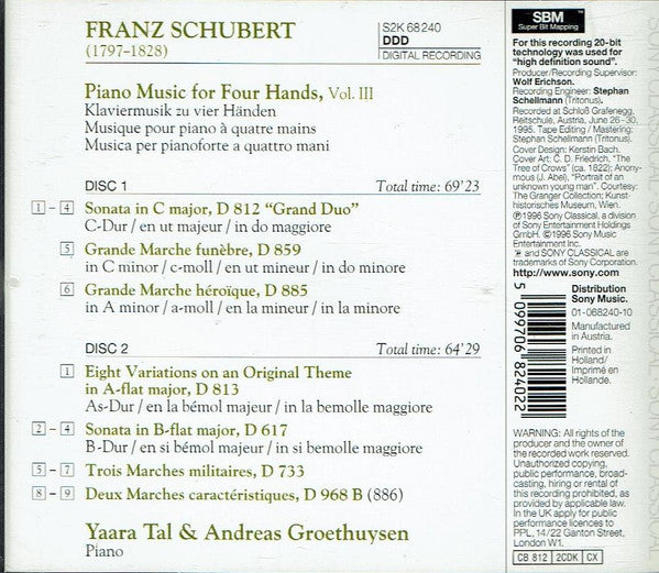 Franz Schubert *, Duo Tal & Groethuysen : Piano Music For Four Hands, Vol. 3 (2xCD, Album)