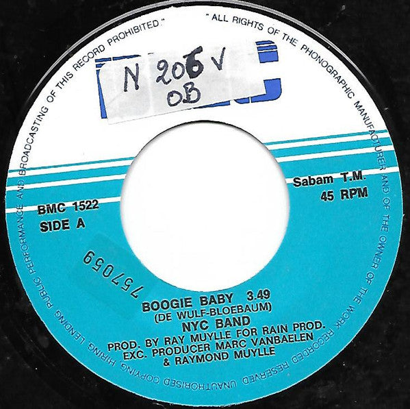 New York City Band : Boogie Baby (7")