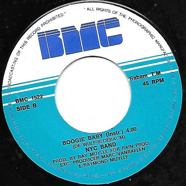 New York City Band : Boogie Baby (7")