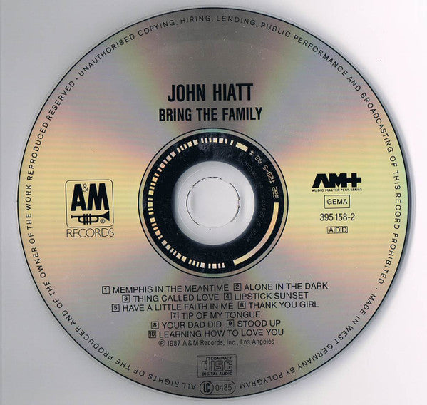 John Hiatt : Bring The Family (CD, Album, RE, RM)