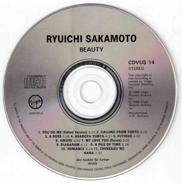 Ryuichi Sakamoto : Beauty (CD, Album)