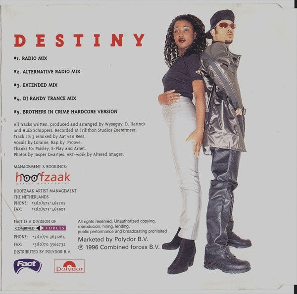 Brothers In Crime : Destiny (CD, Maxi)