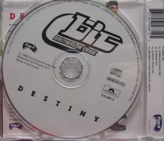Brothers In Crime : Destiny (CD, Maxi)