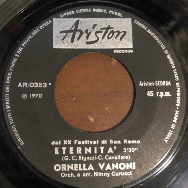 Ornella Vanoni : Eternità (7")