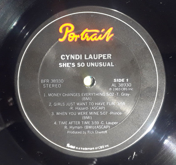 Cyndi Lauper : She's So Unusual (LP, Album, Car)