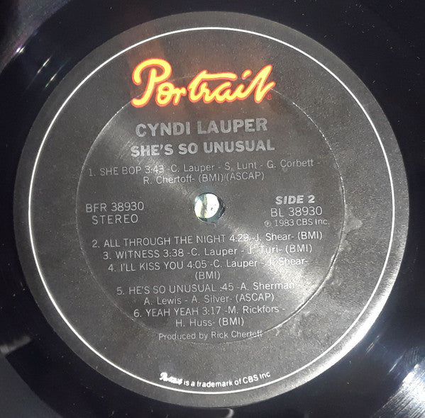 Cyndi Lauper : She's So Unusual (LP, Album, Car)