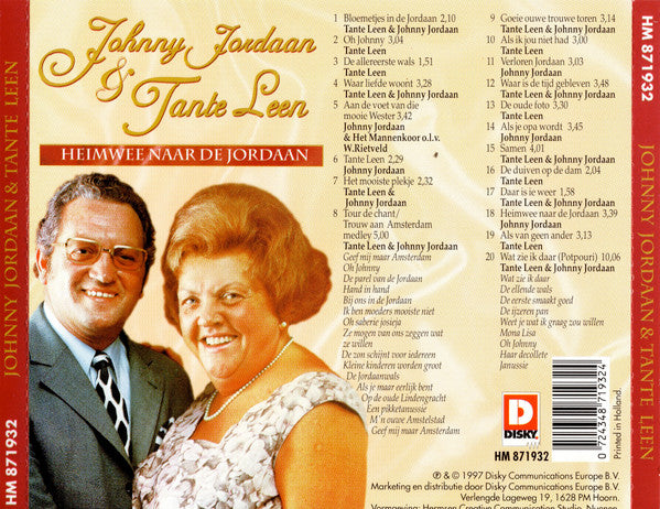 Johnny Jordaan & Tante Leen : Heimwee Naar De Jordaan (CD, Comp)