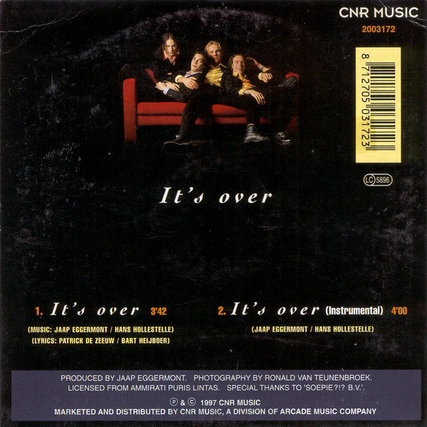 The Wonderboys : It's Over (CD, Single)