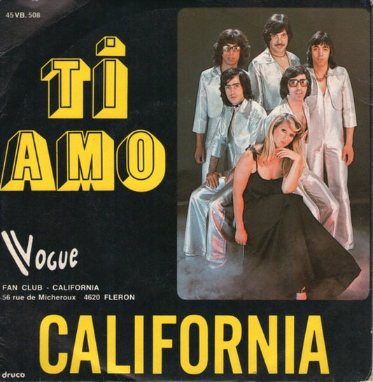 California (4) : Ti Amo (7", Single)