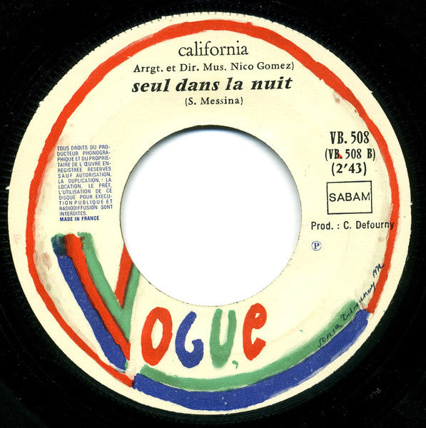 California (4) : Ti Amo (7", Single)
