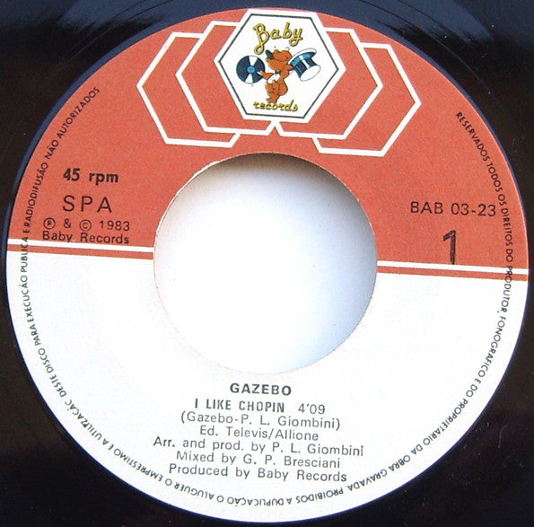 Gazebo : I Like Chopin (7", Single)
