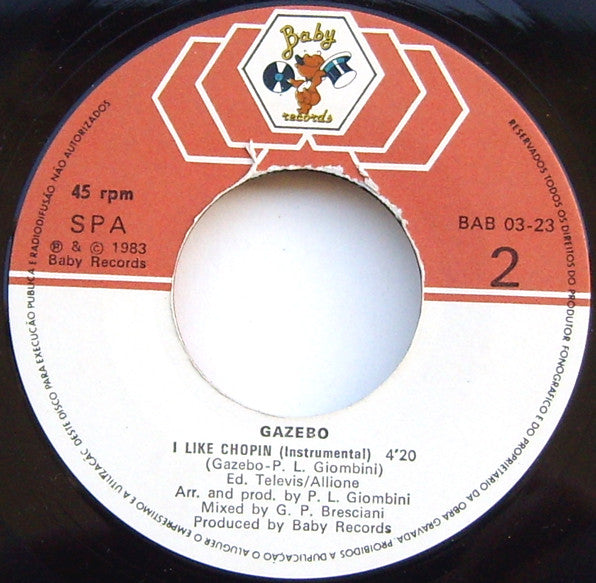 Gazebo : I Like Chopin (7", Single)