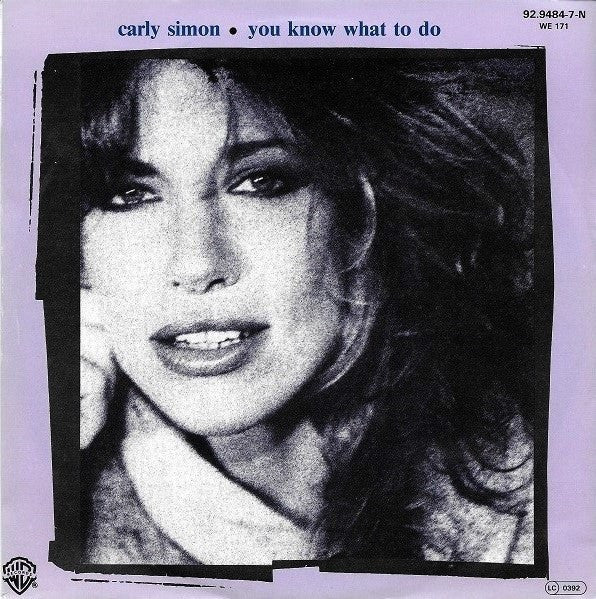 Carly Simon : You Know What To Do (7", Single)