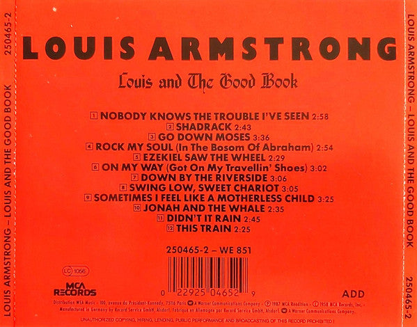 Louis Armstrong : Louis And The Good Book (CD, Album, RE)